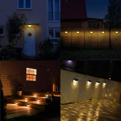 anso Waterproof Solar LED Wall Lamp for Garden & Pathway (White)