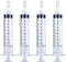 10mL Luer Lock Syringe 4 Pack, Large Plastic Sterile Syringes without Needle for Liquid Measurement Dispensing