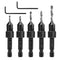 7pcs Countersink Drill Bit Set, Woodworking Countersink Bit for #6#8#10#12#16 Screws in Hard Wood Plastic