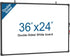 MaxGear Magnetic Dry Erase White Board, 36 X 24 Inches Double Sided, Black Aluminum Frame for Wall