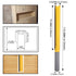 HOHXEN 1/4-Inch 3/8 Inch 3 Inch (Pack 1) Double Flute Straight Bits, Shank Straight Router Bits Width Woodworking