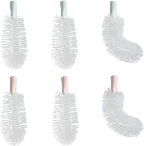 6 Pack 28" Long Bottle Brush Heads, Nylon Bristles, Bendable Replaceable Brush Heads