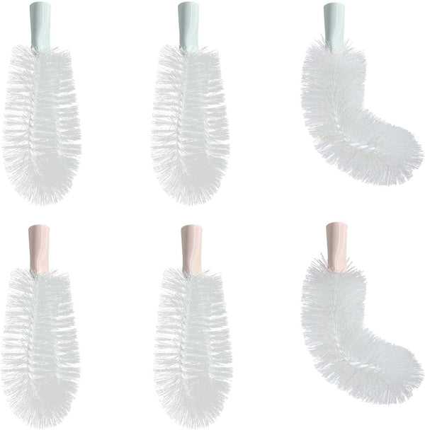 6 Pack 28" Long Bottle Brush Heads, Nylon Bristles, Bendable Replaceable Brush Heads