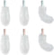 6 Pack 28" Long Bottle Brush Heads, Nylon Bristles, Bendable Replaceable Brush Heads