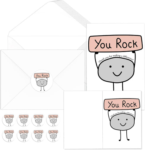Harloon 50 Sets Employee Appreciation Gifts You Rock Thank You Cards with