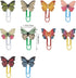 yueton 54 PCS Cute Butterfly Paper Clips Creative Cartoon Bookmarks Lovely Animal Binder Clips Wood File Document Clamps for Office Supplies Birthday Gift by yueton