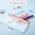 Clear Pencil Pouch-3 Pack, Clear Pencil Case, Pen Holder with Zipper for Kids, Clear Makeup Pouch, Kids Pencil Pouch for Office School Supplies Makeup Travel Accessories