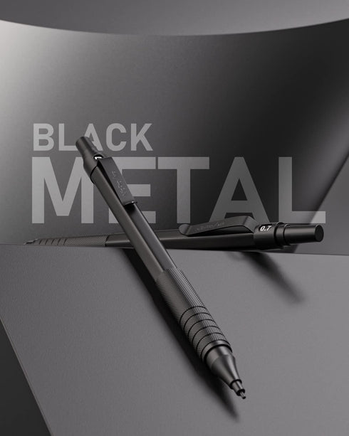 Nicpro 0.7 mm Mechanical Pencil Set with Case, 3 Metal Artist Pencil With 8 Tube HB Lead Refills, 3 Erasers, 9 Eraser Refills For Architect Art Writing Drafting Drawing, Engineering, Sketching, Black by Nicpro