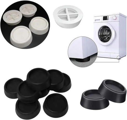 DYLCCHFS 4Pcs Feet(White,8pcs) For Washing Machine Universal Leg Base Mats Furniture Anti Vibration Pads Noise-reducing