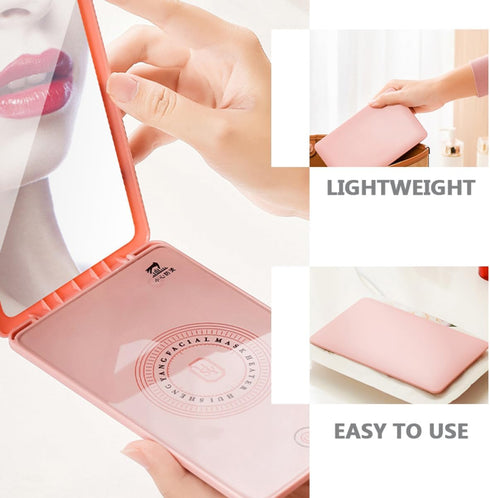 LIFKOME Facial Mask Heater with Mirror - Travel-Friendly