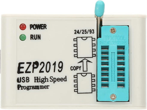 EZP2019 USB Programmer, EEPROM Programmer BIOS Chip for 24 25 93 EEPROM Flash Bios with Sockets & Test Folder