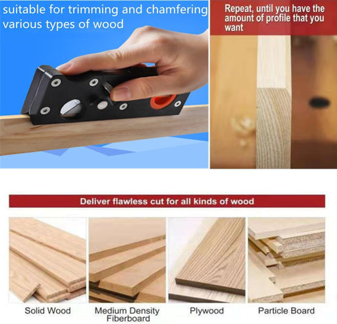 szhdxsy Wood Planar Carpenter's Edge Trimming Tool, Black, for Quick Chamfering and Planing