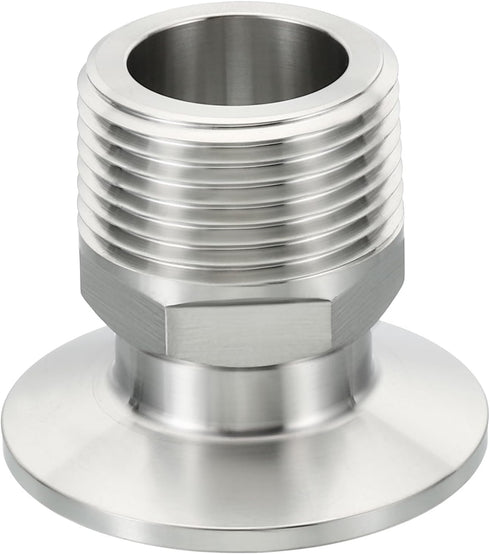 PATIKIL 1.5 Inch TC Tri Clamps Adaptor, Tri-Clover Fittings to NPT 1"
