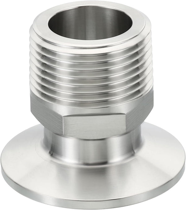 PATIKIL 1.5 Inch TC Tri Clamps Adaptor, Tri-Clover Fittings to NPT 1"