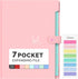 Fovencer Accordion File Organizer, Letter Size Expanding File Folder with 7 Pockets, Portable Document Organizer