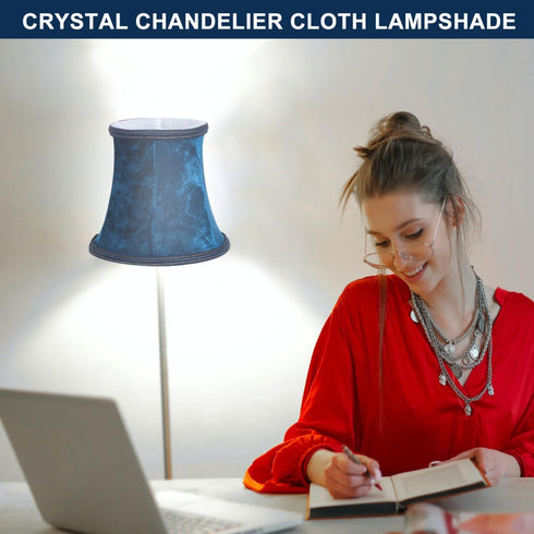 4.72X4.72X4.33In Hemobllo Fashionable Cloth Lampshade Small Size Clip-on Lamp Cover for Household Chandelier and Table