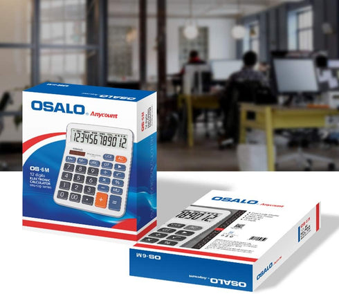 Desktop Calculator, Large LCD Display, 12 Digit Handheld Portable Pocket Basic Calculator for Office, Home, School Use