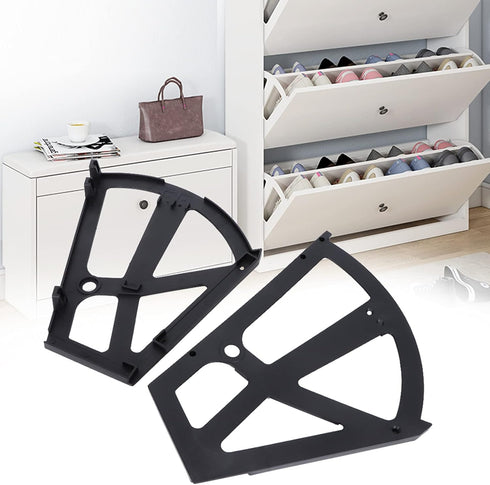 Jwthee 2 Shoe Cabinet Hinges, Layers Shoes Drawer Cabinet Hinges Flip Frames Turning Rack Replacement Cabinet Flip
