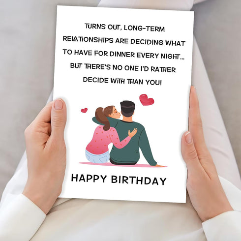 Charming Romantic Birthday Card for Your Loved One - Perfect Gift for Him/Her