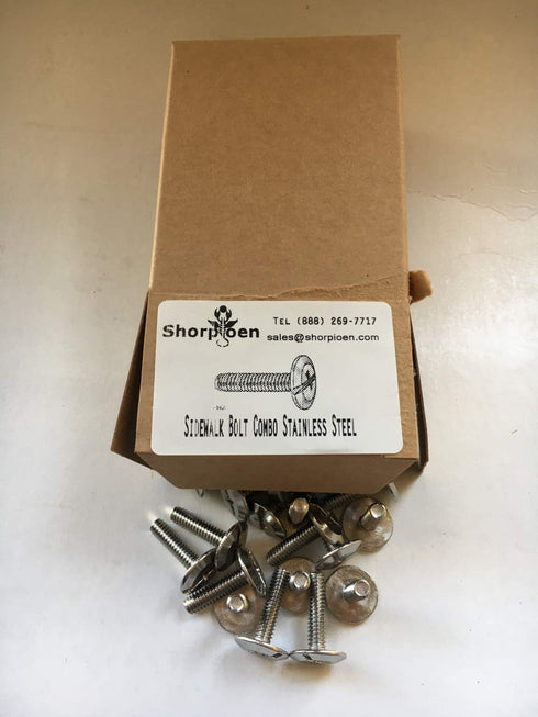 25-Pack 1/4 x 1-1/4" Sidewalk Bolt, Stainless Steel BC-SWBSS1420114