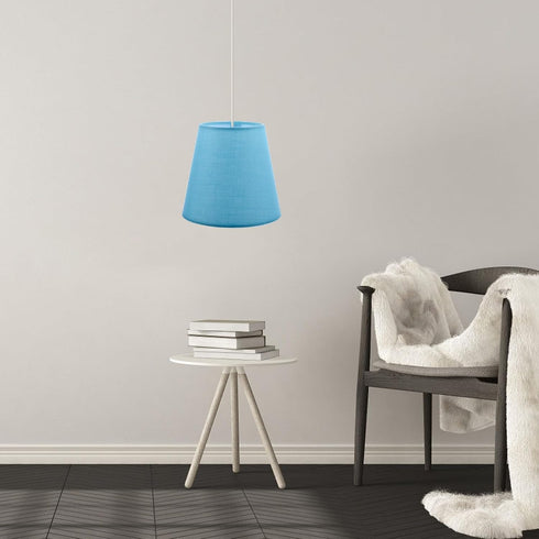 CTIRCHIU Fabric Lamp Shade Clip-On for Table Lamps and Floor Lights, Small Light Blue Fabric Lampshade Replacement
