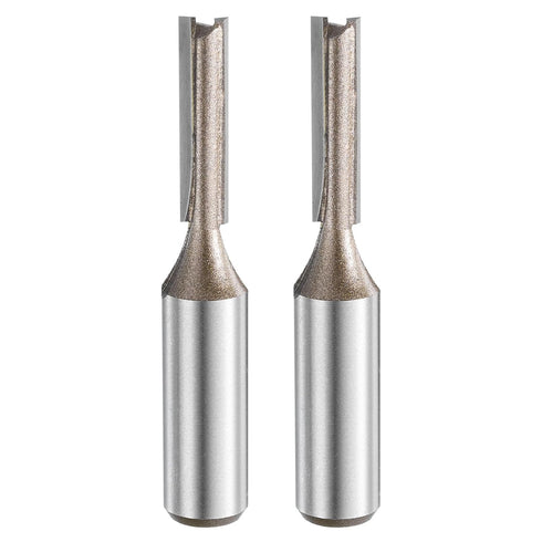 HARFINGTON 2pcs Straight Router Bit 1/2 Inch Shank 9/32" Cutting Dia, 2