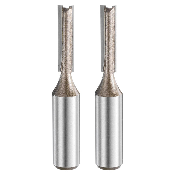 HARFINGTON 2pcs Straight Router Bit 1/2 Inch Shank 9/32" Cutting Dia, 2