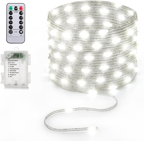 16.5ft Battery Operated String Lights (1 Pack), 50 LED Fairy String Lights