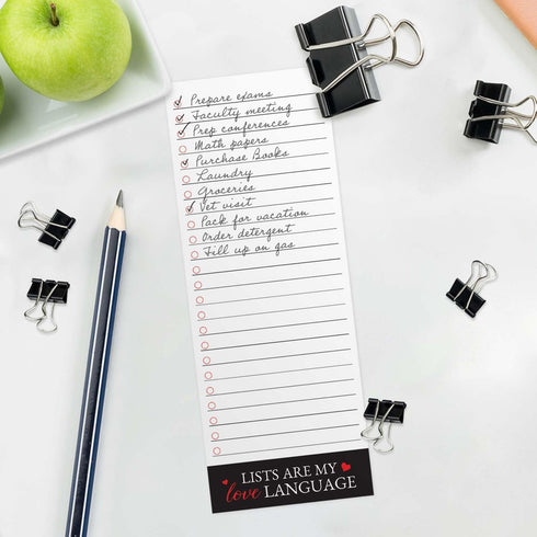 Motivational Sticky Note Checklist Set of 3, Black and Red To Do Note Pads, 50 Sheets Per Pad, Made in USA
