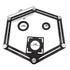 Six-Sided Aluminum Alloy Angle Measuring Tool, Angle Ruler Template Template Tool Full Metal Measuring Rules Layout Tool for Handymen Builders DIY Carpenters Craftsmen