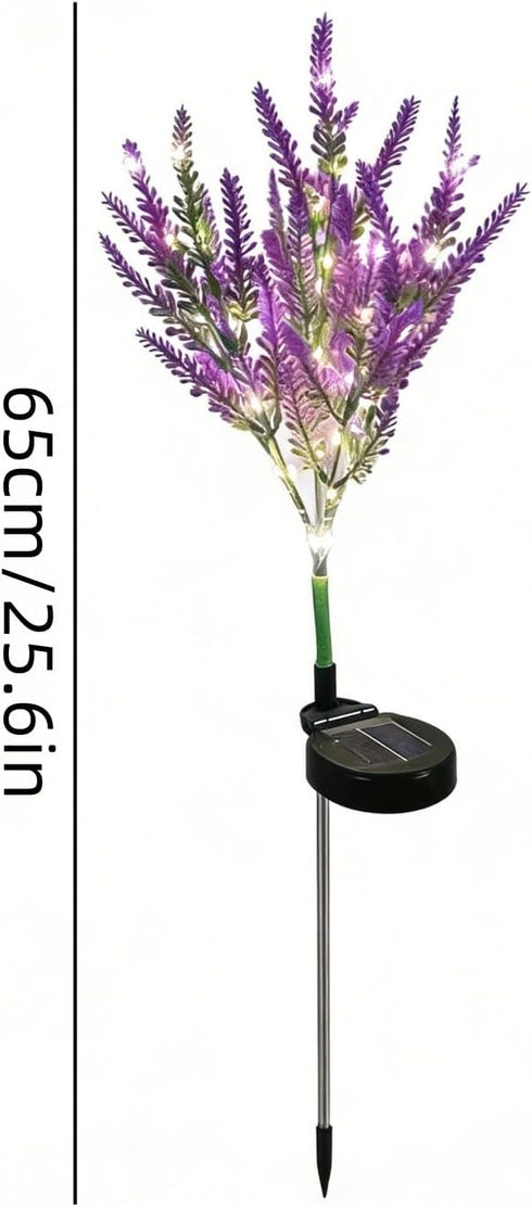 Lavender Solar Garden Lights, Outdoor Waterproof Solar Flowers, Solar Powered Garden Dcor for Pathway, Yard, Patio