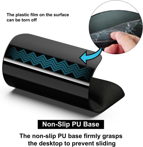Audimi Ergonomic Mouse Pad with Gel Wrist Support, Comfortable Non-Slip PU Base for Laptop, Computer, Office & Home