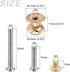 Mini Drawer Pulls (10mm/0.39") 10Pcs, Zinc Alloy Mini Round Head Knobs Pull Handle with Screws - for Home Cabinet Drawer Handle, Light Gold
