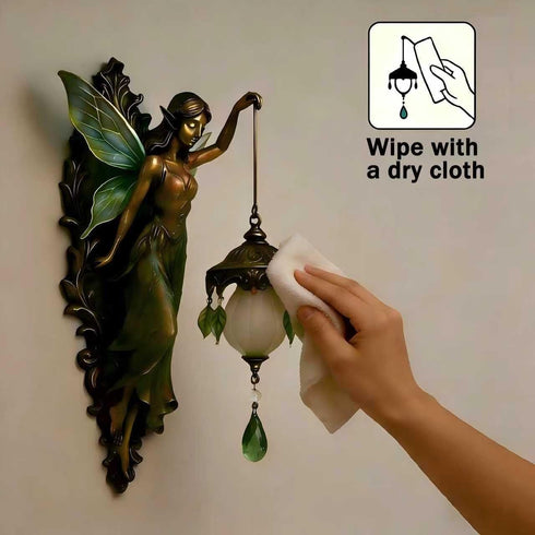 Generic Hotels(1pcs) A Beautifully Designed Vintage Wall Lamp Featuring Fairy Wings, Perfect for Creating a Soft