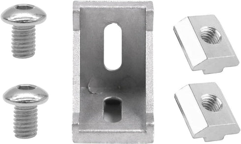 26pcs 3030 Bracket Corner Connector Aluminum Extrusion Hardware with T Nuts and Screws for 3D Printer Frame