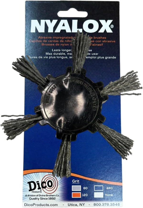 Dico 541-776-4 Nyalox Flap Brush 4-Inch Grey 80 Grit