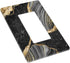 Black Gold Marble Single Gang Rocker Light Switch Plate Cover Decor Wall Plate Cover For Home Bedroom Kitchen Decorative 4.4 * 2.7 Inches Standard Size by TOLONDINA