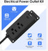 HEZI (6FT) Gun Safe Power Outlet Kit, Gun Safe Accessory Electrical Outlet with USB C Port. Hidden Drawer Outlet