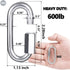 Quick Link, Lsqurel 304 Stainless Steel D Shape Locking Carabiner for Outdoor Use, Heavy Duty Chain Link (200lb-3000lb