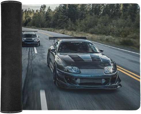 Large Mouse Pad Gaming, Japanese Car JDM R34 Art Desk Mat, Extended Keyboard Computer Pad, 40x90cm