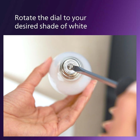 White Dial Flicker-Free Frosted Dimmable A21 Light Bulb, 1100 Lumen, 5 Shades of White, 9W=75W, E26 Base, 2-Pack