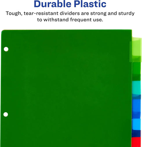 Avery Dividers for 3 Ring Binders - 8-Tab Plastic Binder Dividers, Multicolor, 24 Sets (11901)