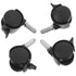 MAGICLULU 4pcs 1-inch Pu Swivel Furniture Caster Wheels with Brake, Heavy Duty