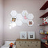 Felt Hexagon Bulletin Board, Pack of 8 Notice Boards with 20 Push Pins, Felt Wall Tiles for Photos Memos