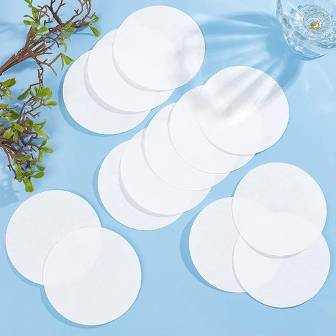 GORGECRAFT 100PCS 90 mm Synthetic Filter Discs, Cellulose Filter Paper Circular Funnel Filters for Mushroom Cultivation