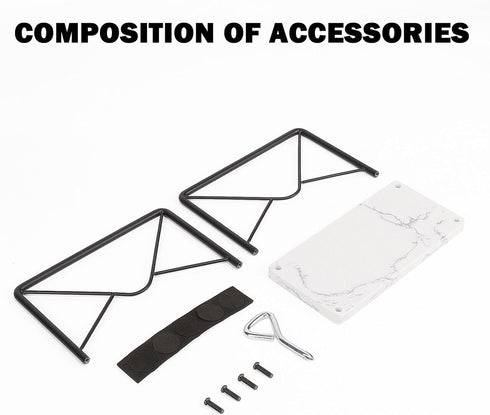 Modern Mail Holder for Home Office - Metal Letter Organizer Sorter for Desk, Envelope Storage Rack with Marble Base