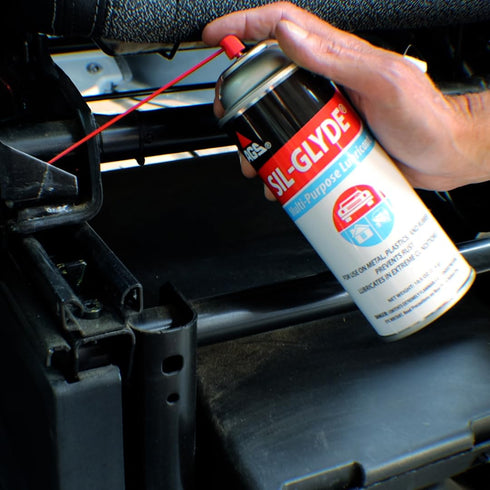 10.5oz. AGS Automative Solutions SIL-Glyde General Purpose Silicone Lubricant Spray for All Environments, Stops