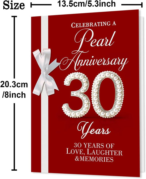 Beixian 30th 30th 30 Sweet Anniversary Card Gifts for Women Men, Wedding Anniversary, Year Anniversary Decorations,Our