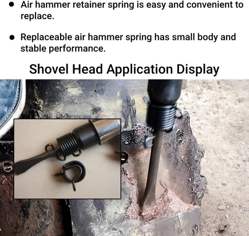 Air Hammer Quick Spring Retainer, Stainless Steel M6 Nuts for Replaceable Air Hammer Metalworking Chisels