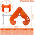 TKK Beam Lifting Clamp, 2200Lbs/1Ton Load Capacity, Adjustable Opening Flange for Lifting Rigging (Orange)